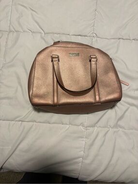 kate spade Metallic Rose Gold Crossbody Satchel